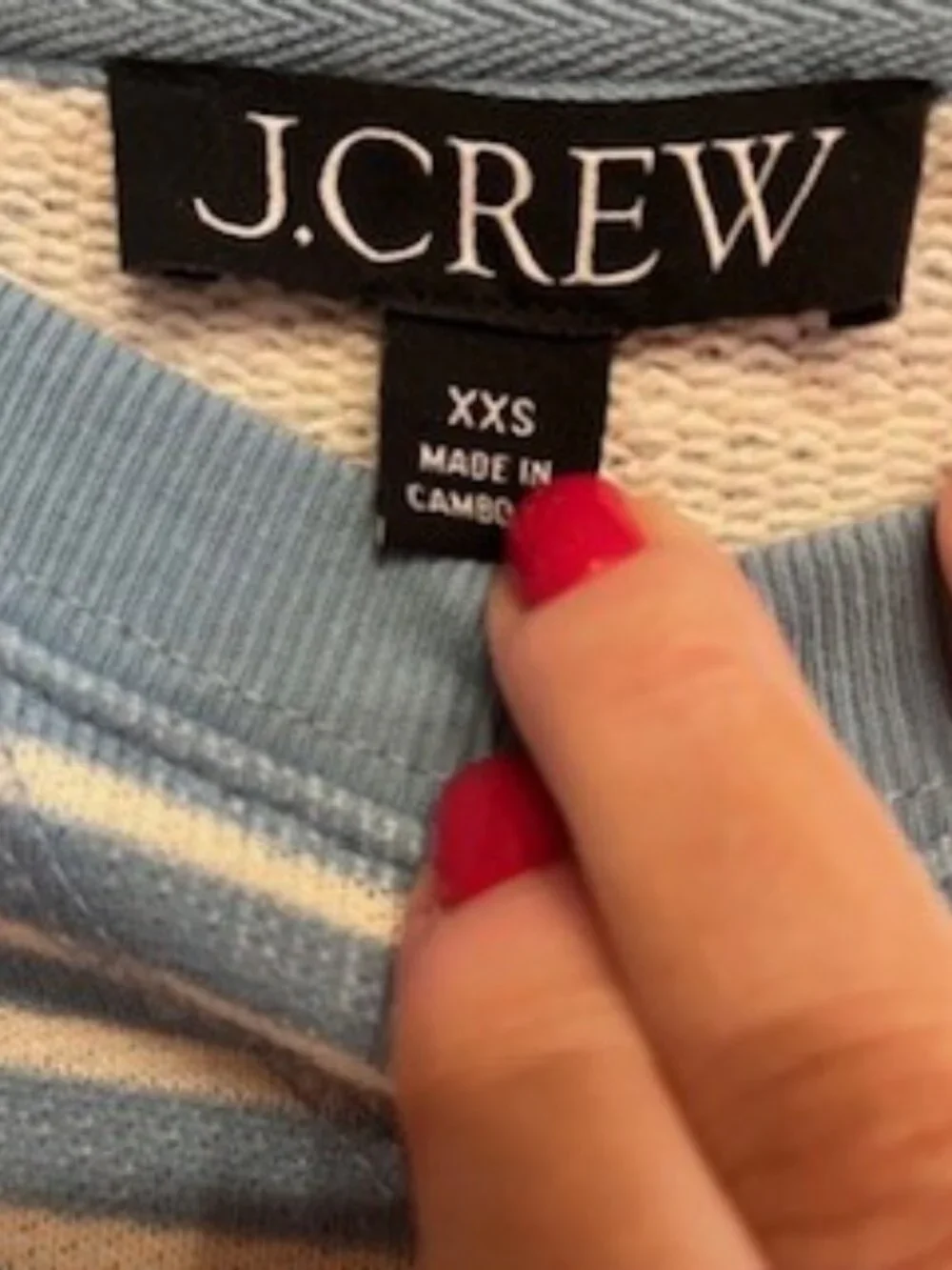 Jcrew Striped Sweatshirt Size XXS (Runs very big)